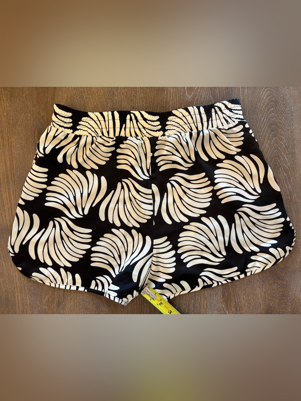 A New Day, Dark Brown and White High-Waist Printed Shorts